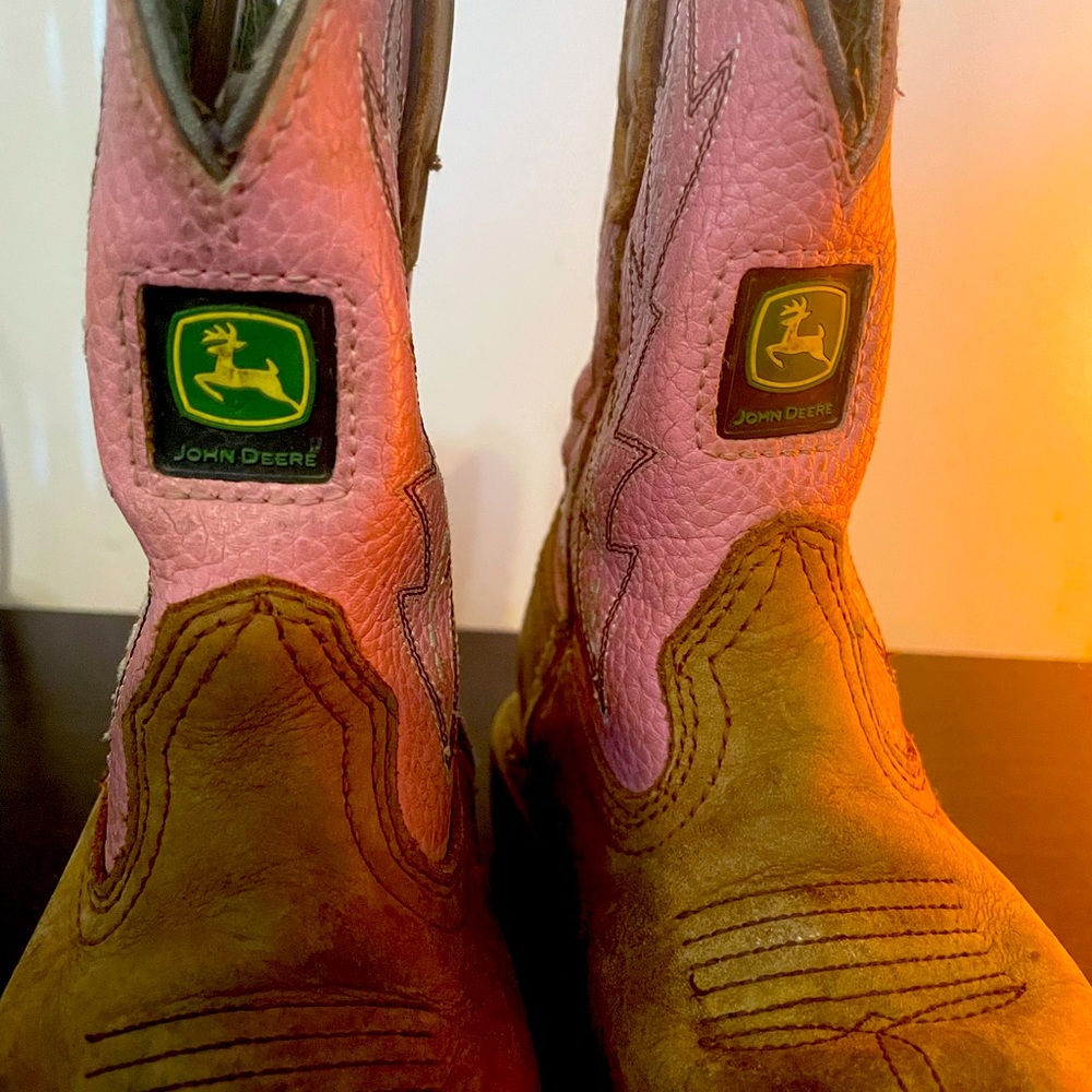 John deer girls pink cowboy shoes